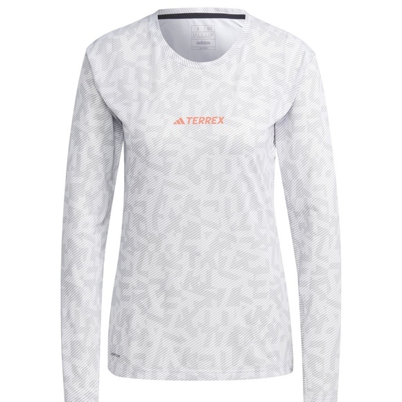 Adidas terrex long sleeve, white/grey, small - Picture 1 of 8